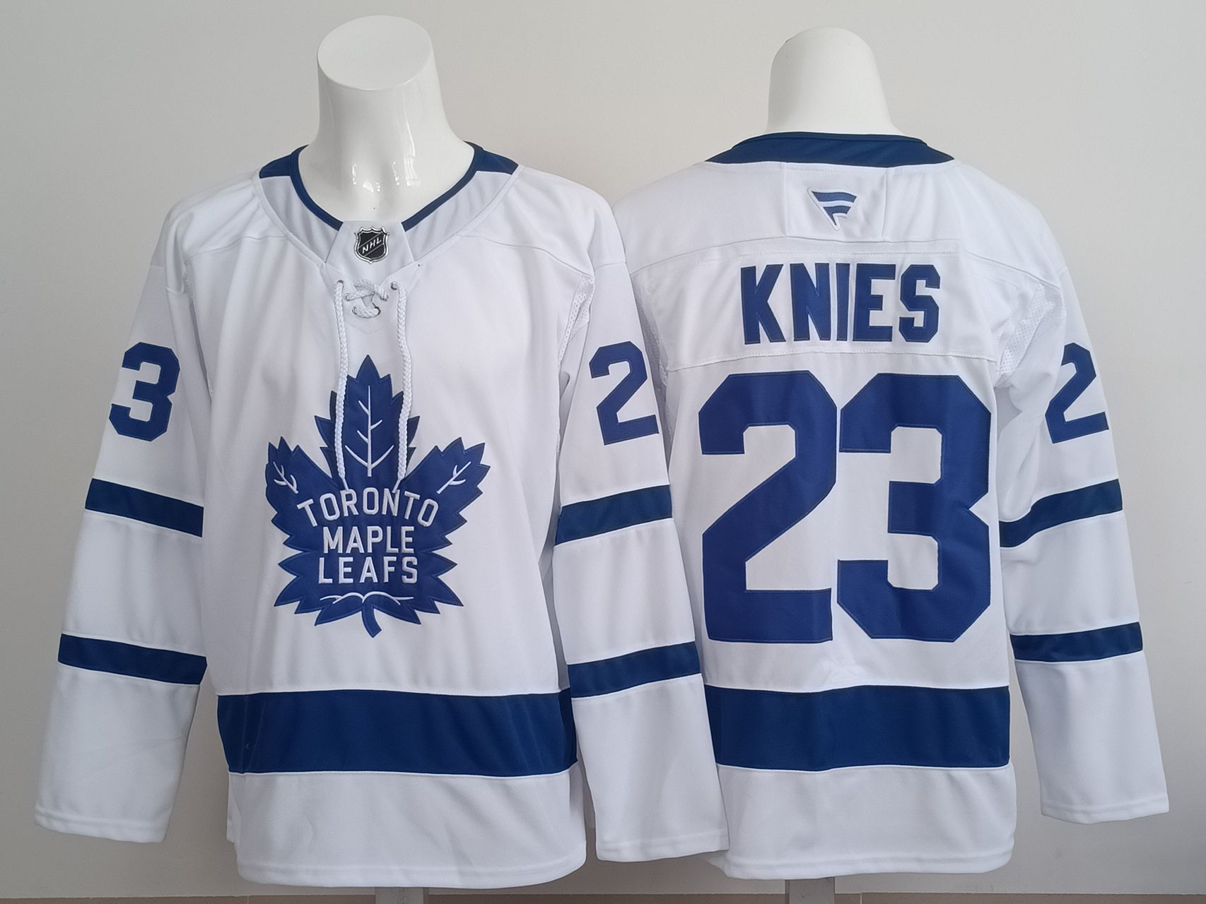Men 2025 Toronto Maple Leafs #23 Knies White NHL Jersey style 01->toronto maple leafs->NHL Jersey
